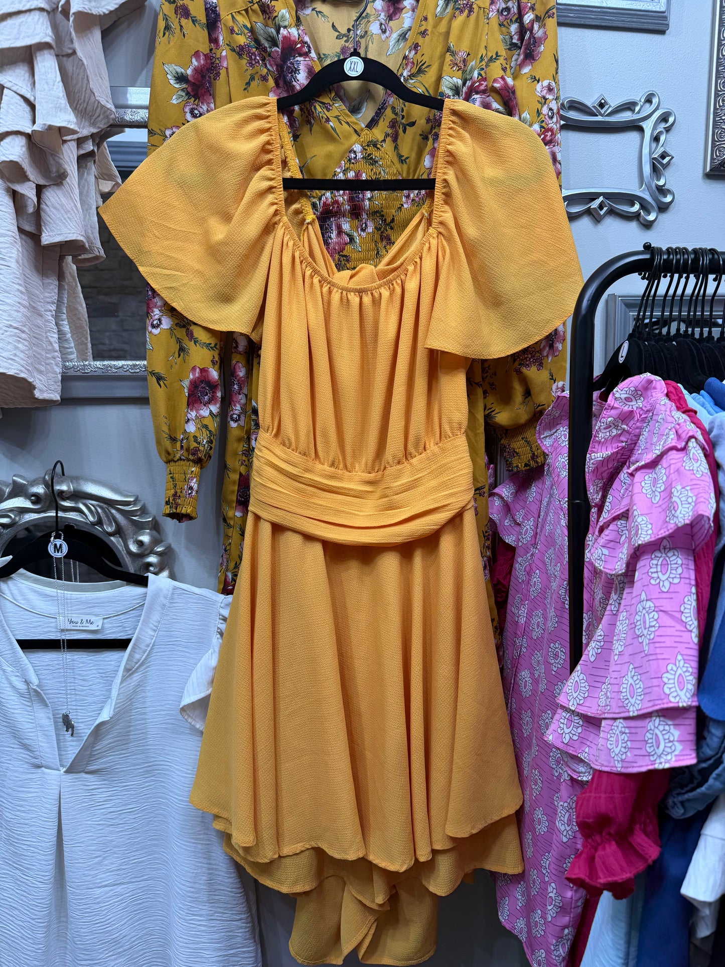 Yellow Tie Back Romper