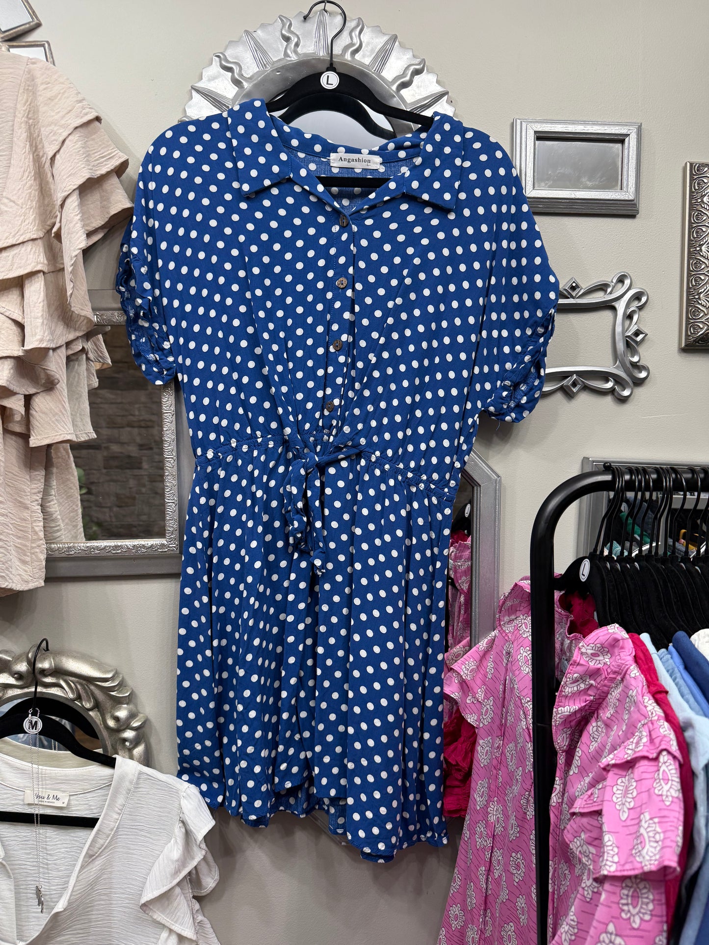 Blue Polka Dot Dress