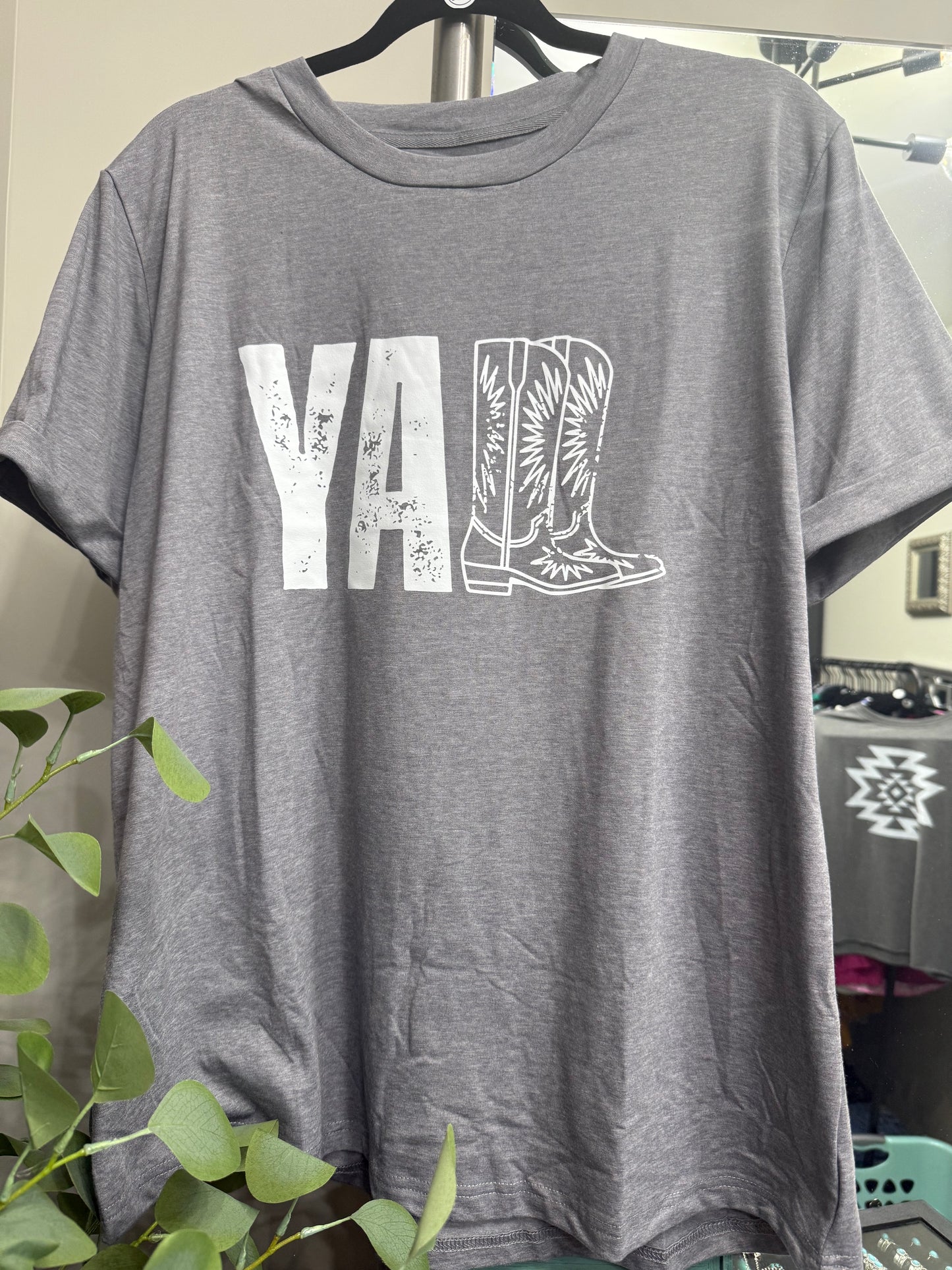 YALL Grey Graphic Tee