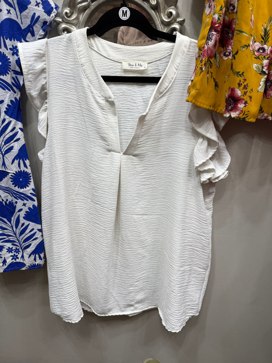 White Sleeveless Top