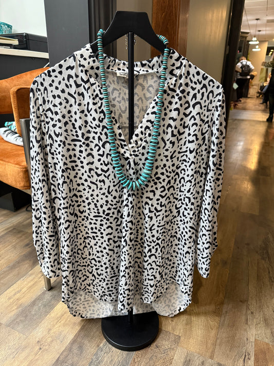 Black and White Print Top