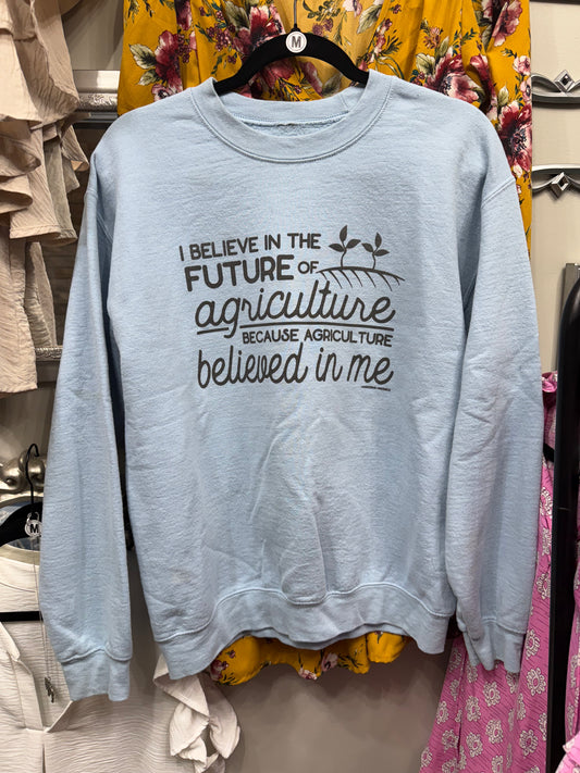 Agriculture Blue Crewneck