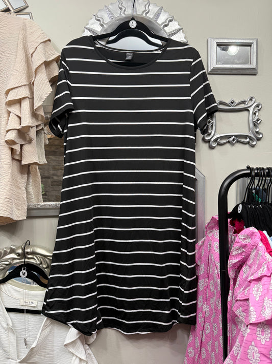 Black and White Striped Dress