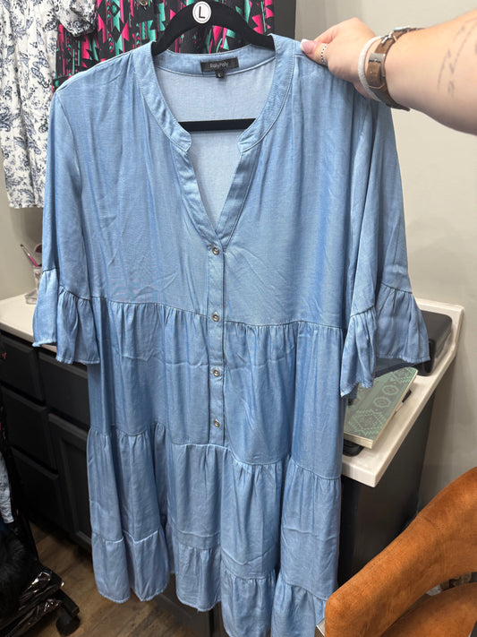 Baby Blue Button Down Dress