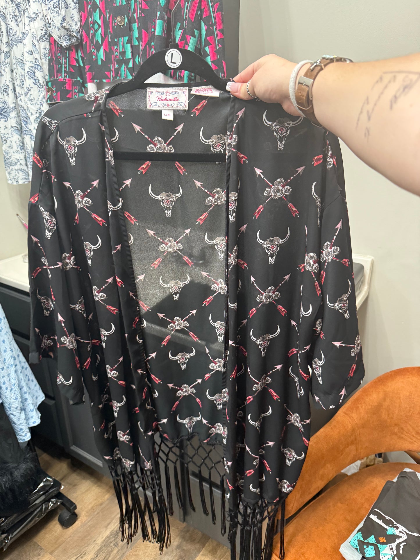 Black Aztec Cardigan