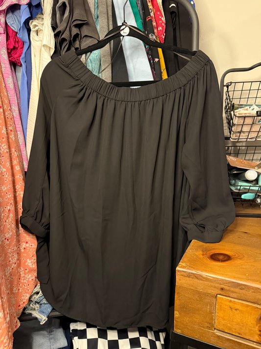 Black Off the Shoulder Top